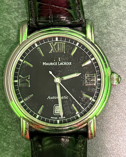 Maurice Lacroix Pontos 38MM Black Dial Leather Strap (68775)