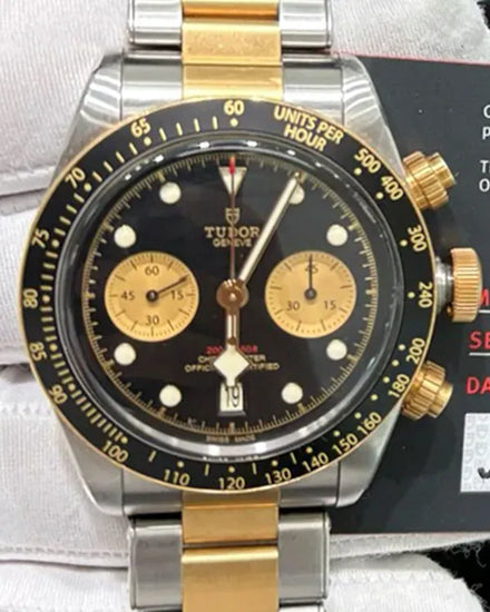 2022 Tudor Black Bay Chrono S&G 41MM Black Dial Two-Tone Bracelet (79363N)