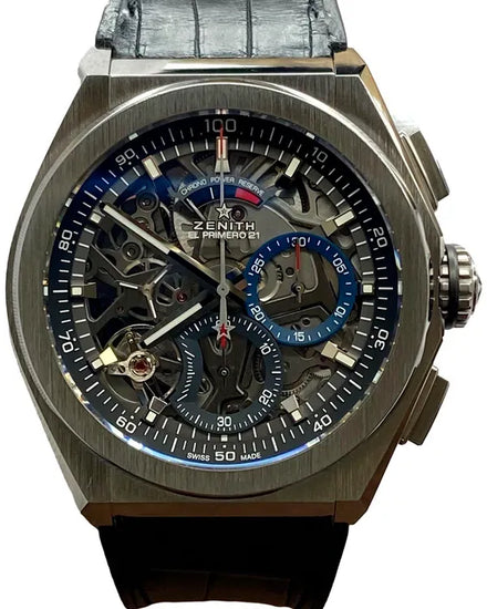 2017 Zenith Defy El Primero 21 44MM Skeleton Dial Leather Strap (95.9000.9004/78.R582)
