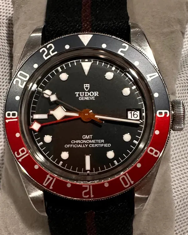 2019 Tudor Black Bay GMT "Pepsi" 41MM Black Dial Textile Strap (79830RB)