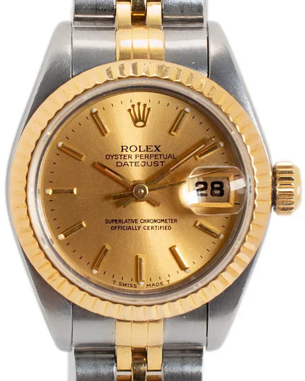 Rolex Lady-Datejust 26MM Champagne Dial Two-Tone Jubilee Bracelet (69173)