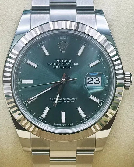 2025 Rolex Datejust 41MM Green Dial Oyster Bracelet (126334)