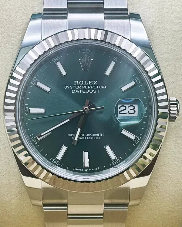 2025 Rolex Datejust 41MM Green Dial Oyster Bracelet (126334)