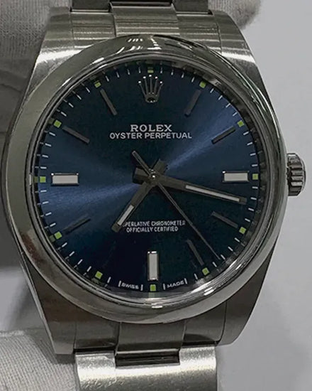 Rolex Oyster Perpetual 39MM Blue Dial Oyster Bracelet (114300)