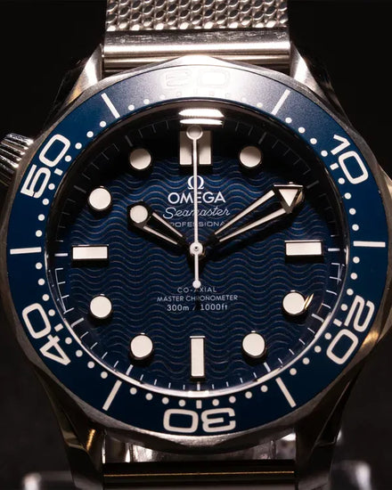 2023 Omega Seamaster Diver 300M "James Bond" 60th Anniversary 42MM Blue Dial Steel Bracelet (210.30.42.20.03.002)