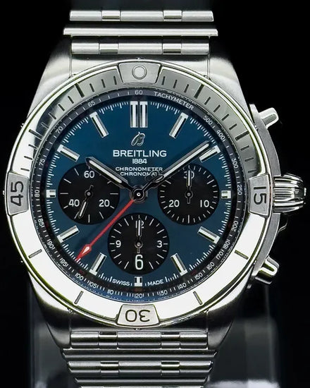 2023 Breitling Chronomat B01 42MM Blue Dial Steel Bracelet (AB0134101C1A1)