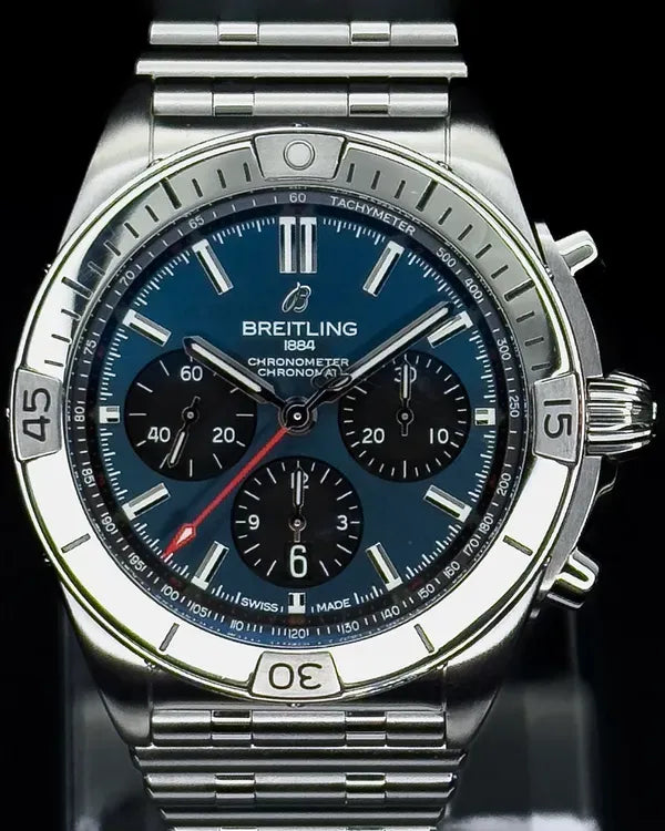 2023 Breitling Chronomat B01 42MM Blue Dial Steel Bracelet (AB0134101C1A1)