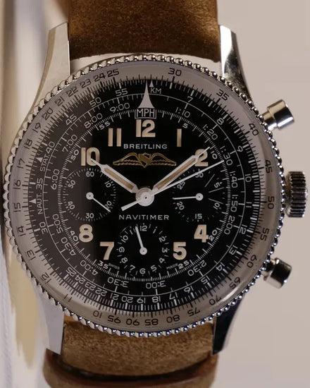 2019 Breitling Navitimer Ref. 806 1959 Re-Edition 41MM Black Dial Leather Strap (AB0910371B1X1)