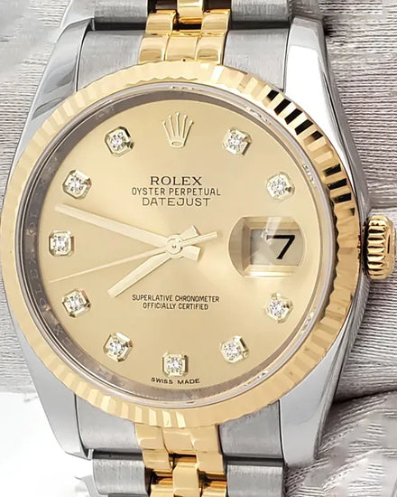 Rolex Datejust 36MM Champagne Dial Two-Tone Jubilee Bracelet (116233)