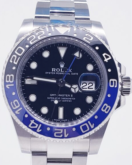 Rolex GMT-Master II "Batman" 40MM Black Dial Oyster Bracelet (116710)