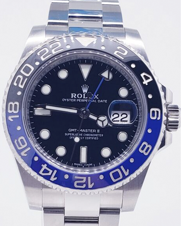 Rolex GMT-Master II "Batman" 40MM Black Dial Oyster Bracelet (116710)