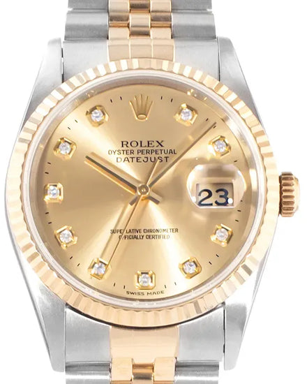 Rolex Datejust 36MM Champagne Dial Two-Tone Jubilee Bracelet (16233)