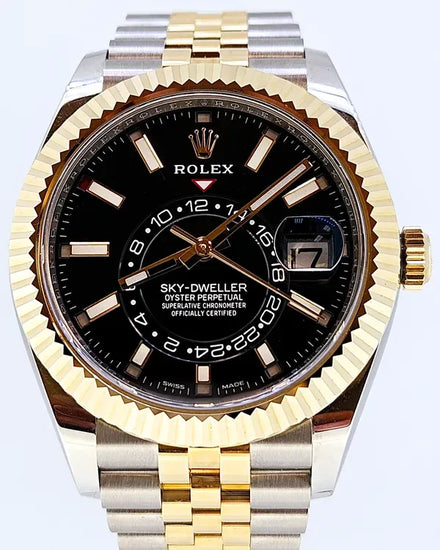 2022 Rolex Sky-Dweller 42MM Black Dial Two-Tone Jubilee Bracelet (326933)