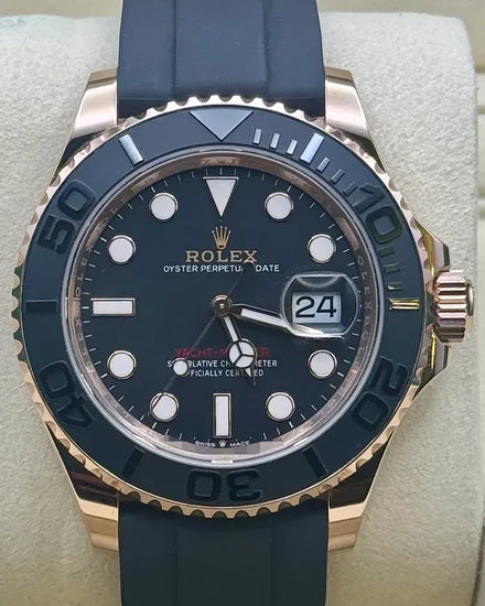 2025 Rolex Yacht-Master 40MM Black Dial Rubber Strap (126655)