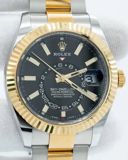 Rolex Sky-Dweller 42MM Black Dial Two-Tone Oyster Bracelet (326933)