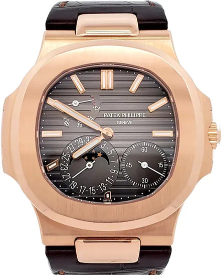 2017 Patek Philippe Nautilus 40MM Brown Dial Leather Strap (5712R-001)