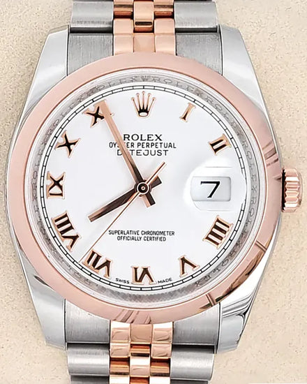 2016 Rolex Datejust 36MM White Dial Two-Tone Jubilee Bracelet (116201)