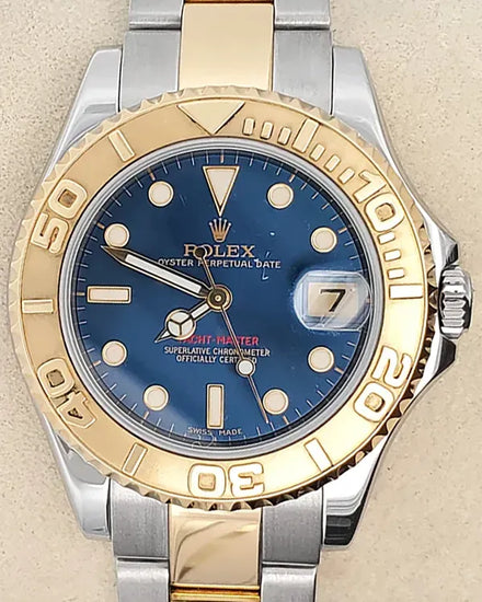 2007 Rolex Yacht-Master 35MM Blue Dial Two-Tone Oyster Bracelet (168623)