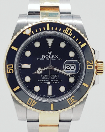 Rolex Submariner Date 40MM Black Dial Two-Tone Oyster Bracelet (116613)