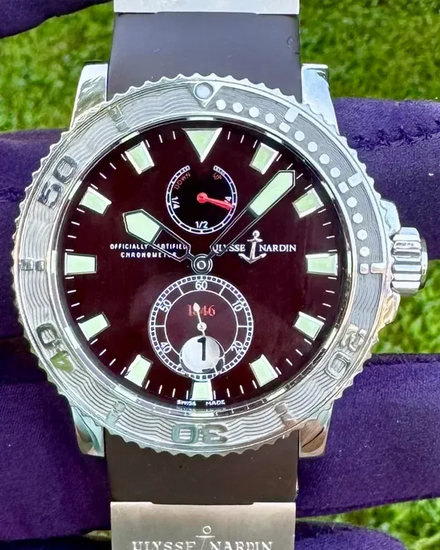 Ulysse Nardin Marine Diver 41MM Brown Dial Rubber Strap (263-33)