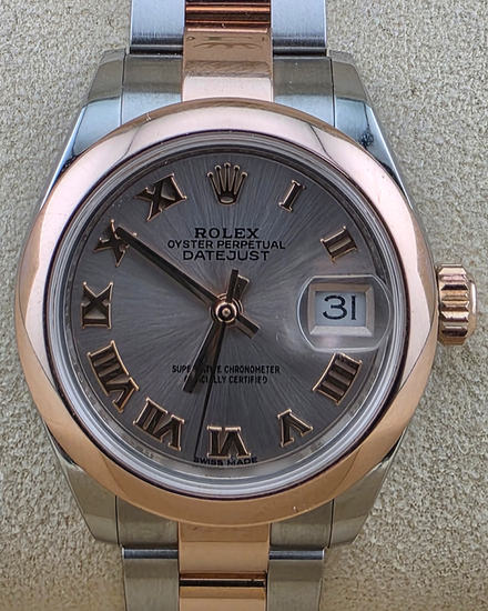 Rolex Lady-Datejust 28MM Silver Dial Two-Tone Oyster Bracelet (279161)