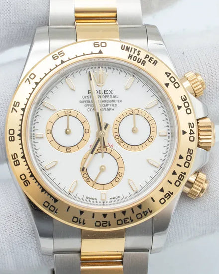 Rolex Cosmograph Daytona 40MM White Dial Two-Tone Oyster Bracelet (126503)