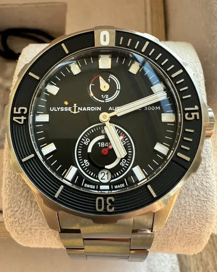 2023 Ulysse Nardin Marine Diver Chronometer 44MM Black Dial Titanium Bracelet (1183-170-3/92)