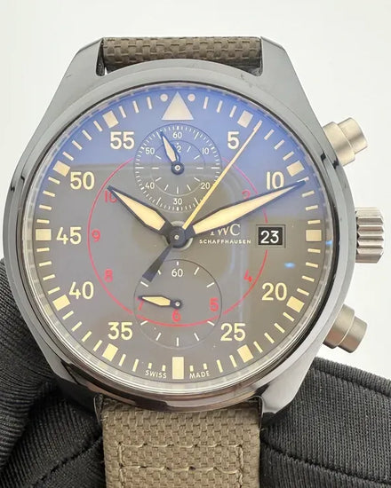 2018 IWC Schaffhausen Pilot Top Gun Miramar 44MM Grey Dial Leather Strap (IW389002)