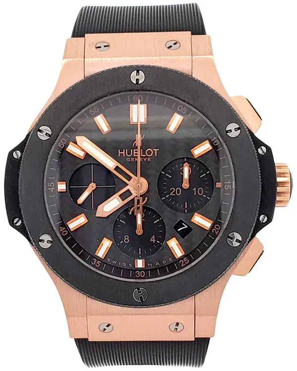 Hublot Big Bang Chronograph 44MM Carbon Fiber Dial Rubber Strap (301.PM.1780.RX)