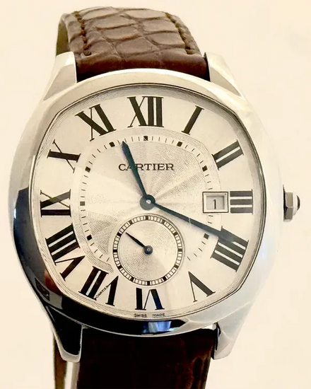 2016 Cartier Drive De Cartier 40MM Silver Dial Leather Strap (WSNM0004)