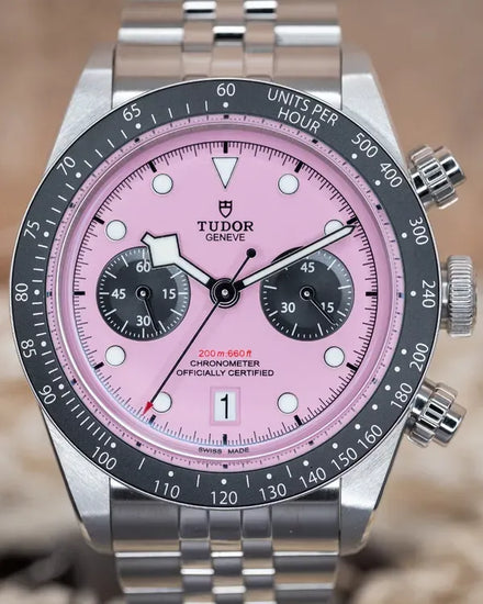 2025 Tudor Black Bay Chrono "Miami Pink" 41MM Pink Dial Steel Bracelet (79360N)