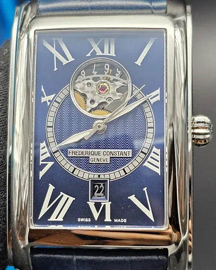 No Reserve - Frederique Constant Classics 47MM Blue Dial Leather Strap (FC-315DNS4C26)
