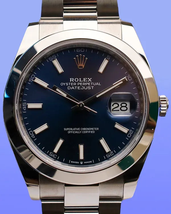 2025 Rolex Datejust 41MM Blue Dial Oyster Bracelet (126300)