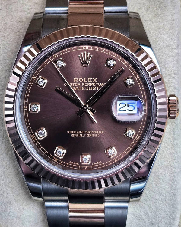 2016 Rolex Datejust 41MM Chocolate Dial Two-Tone Oyster Bracelet (126331)