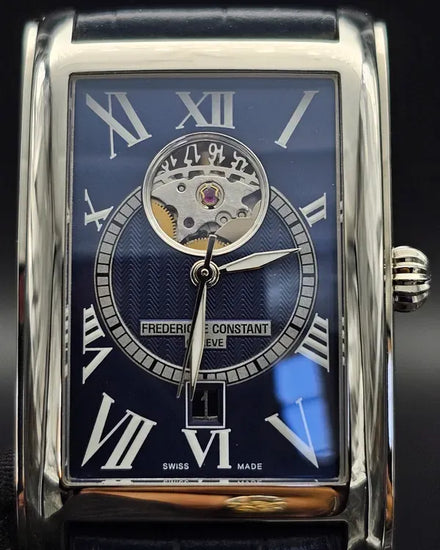 No Reserve - Frederique Constant Classics 47MM Blue Dial Leather Strap (FC-315DNS4C26)