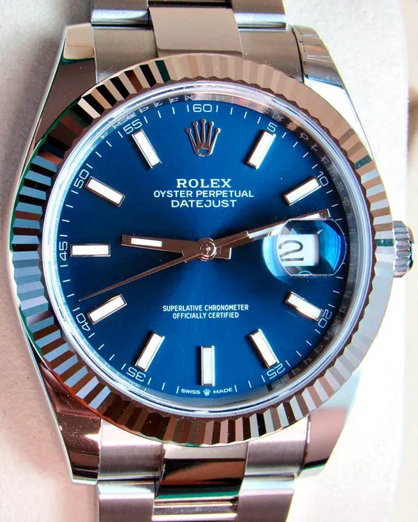 (SR) 2025 Rolex Datejust 41MM Blue Dial Oyster Bracelet (126334)