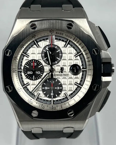 Audemars Piguet Royal Oak Offshore Chronograph 44MM White Dial Rubber Strap (26400SO.OO.A002CA.01)