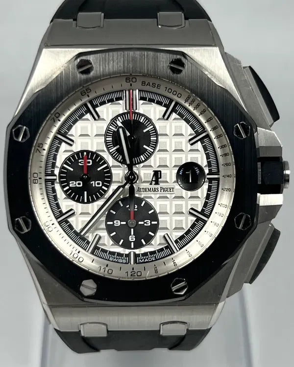 Audemars Piguet Royal Oak Offshore Chronograph 44MM White Dial Rubber Strap (26400SO.OO.A002CA.01)