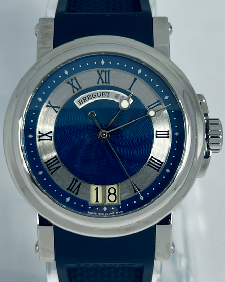 2017 Breguet Marine Big Date 39MM Blue Dial Rubber Strap (5817ST/Y2/5V8)