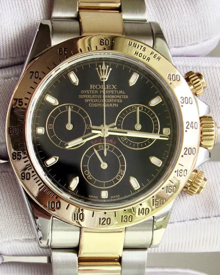 2010 (G Serial) Rolex Cosmograph Daytona 40MM Black Dial Two-Tone Oyster Bracelet (116523)