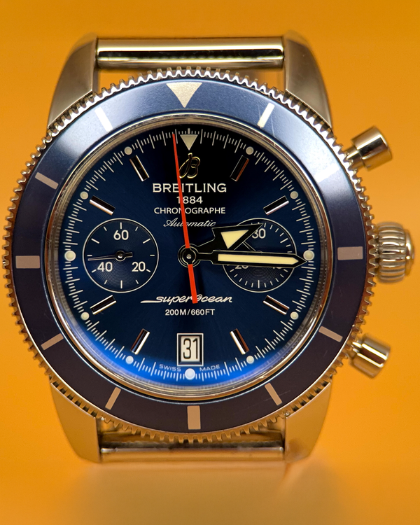 2016 Breitling Superocean Heritage Chronograph 44MM Blue Dial Steel Bracelet (A23370)