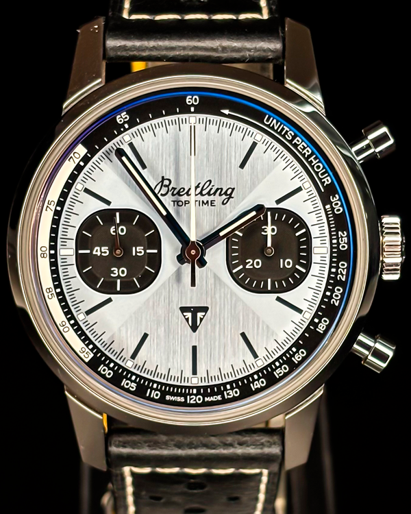 2022 Breitling Top Time "Triumph" 41MM Ice Blue Dial Leather Strap (A23311)