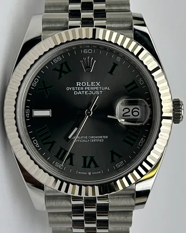 2024 Rolex Datejust "Wimbledon" 41MM Slate Dial Jubilee Bracelet (126334)