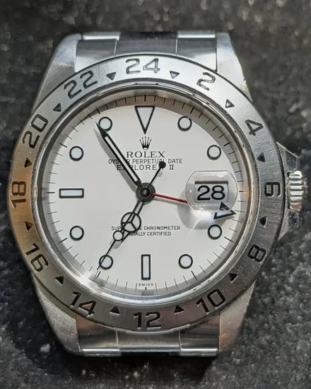 1999 Rolex Explorer II "Polar" 40MM White Dial Oyster Bracelet (16570)