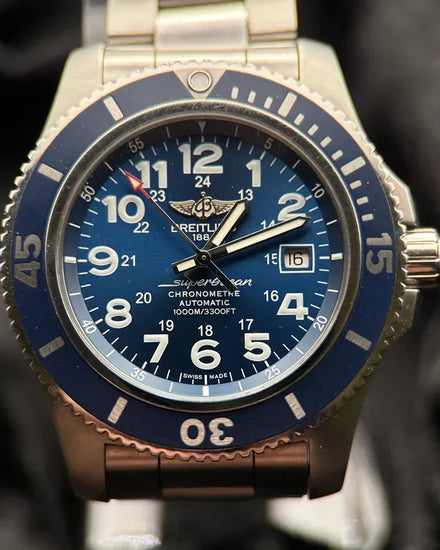 Breitling Superocean II 44MM Blue Dial Steel Bracelet (A17392)