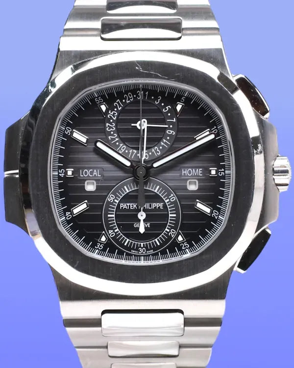 Patek Philippe Nautilus Travel Time 40.5MM Black Dial Steel Bracelet (5990/1A-001)