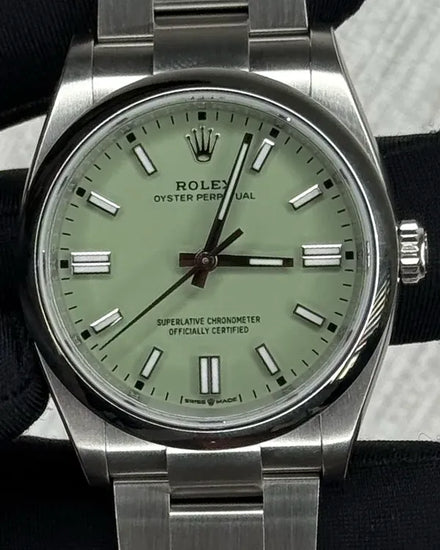 2025 Rolex Oyster Perpetual 36MM Pistachio Dial Oyster Bracelet (126000)