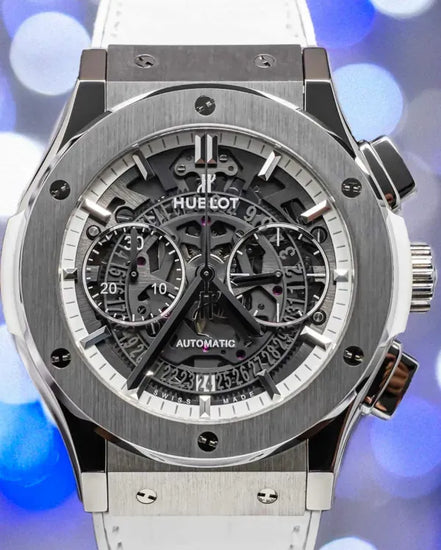 2017 Hublot Classic Fusion Aerofusion 45MM Skeleton Dial Leather Strap (525.NE.0127.LR)