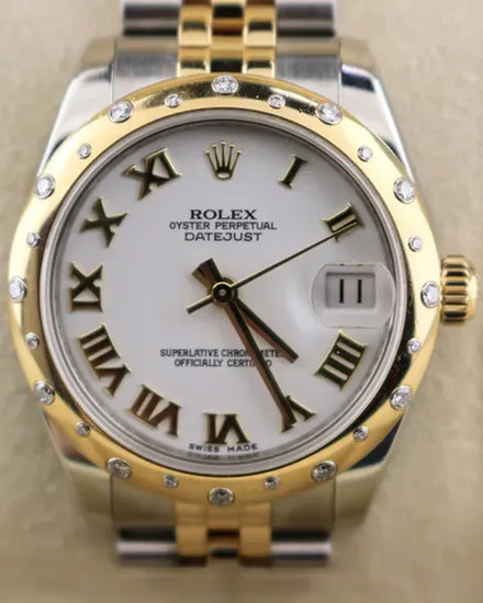 2014 Rolex Datejust 31MM White Dial Two-Tone Super Jubilee Bracelet (178343)