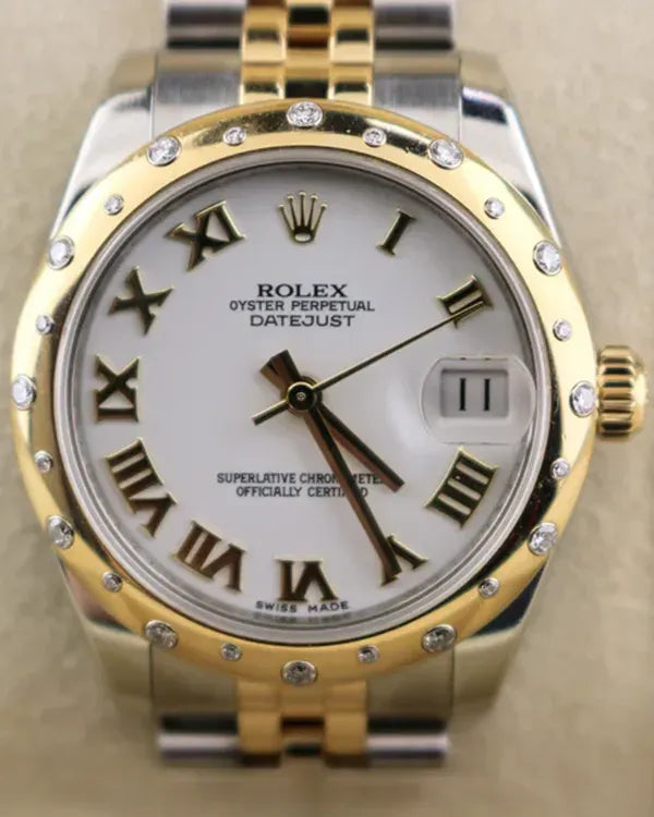 2014 Rolex Datejust 31MM White Dial Two-Tone Super Jubilee Bracelet (178343)